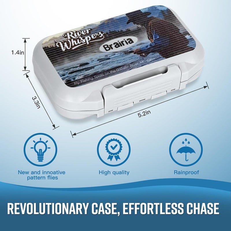 BRAIRIA Fly Fishing Flies Assortment with Waterproof Fly Box, Flies for Fly Fishing, 28/48/60/88pcs Dry/Wet/Nymph/Streamer Flies, Fly Fishing Lures, Trout Flies, Size # 6-20 Hooks - Image 3